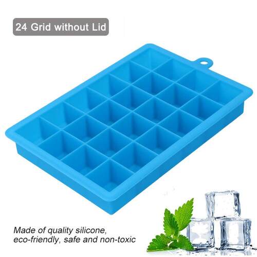 24 Grid Ice Cube Mold Silicone Ice Cube Tray Square Ice Tray