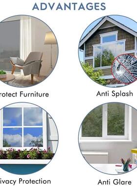 One Way Mirror Window Film Stained Vinyl Glass Self Adhesive