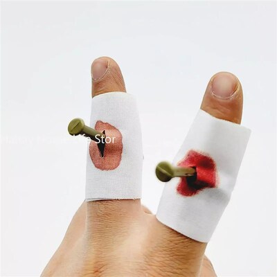 Fake Nail Through Finger Prank Toy Kids Novelty Magic Friend