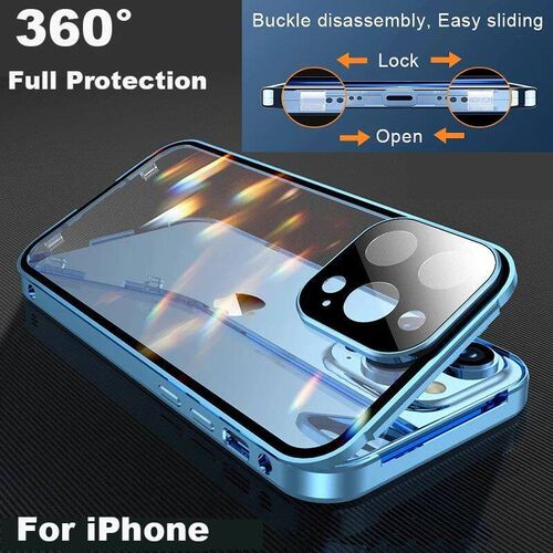 360Full Protected Metal Magnetic Double-Sided Glass Snap L
