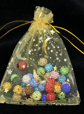Hotsale 100pcs/lot Moon Star Organza Bags 7x9 9x12cm Small C