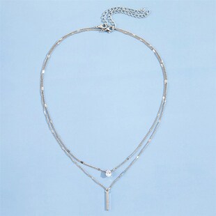 fringe set项链 Small long two piece necklace diamond pendant
