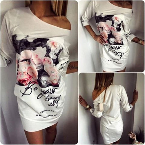 Summer Fashion New Casual Slim Dress  Mini Package Hip