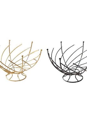 Iron Fruit Basket Countertop Holder Decorative Stand Space