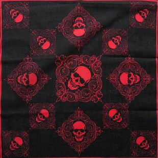 More Colorfull Printed Skull Paisley Geometric Cotton Bandan