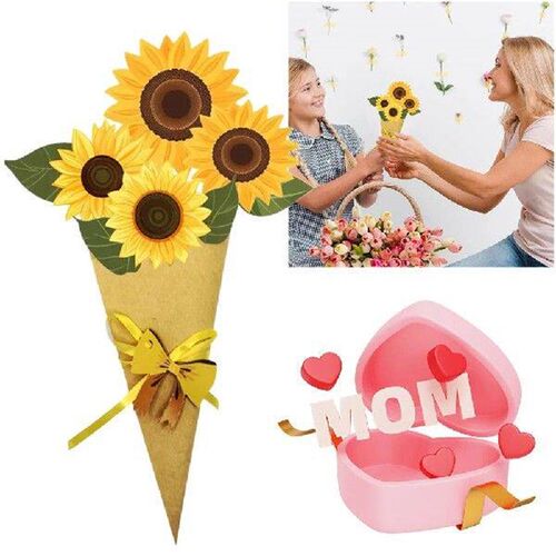 24Pcs Mothers Day Flower Bouquet Craft DIY Thankful Gift