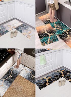 Geometry Waterproof Oilproof Kitchen Mat Antislip Bath Mat S