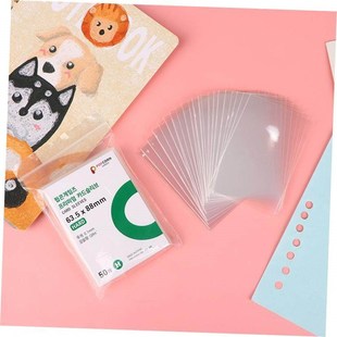 50pcs Korea Card Sleeves Clear Acid Free CPP HARD 3 Inch Pho