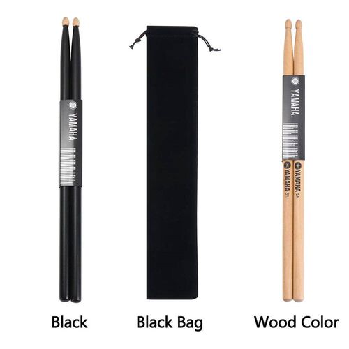 1 Pair Black 5A Drum s Classic Maple Wood Drumsticks With Ca