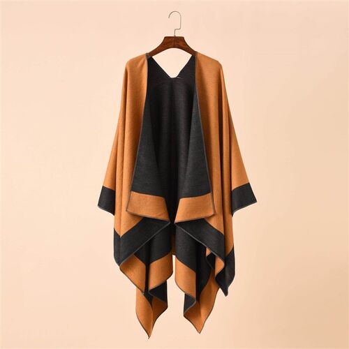 Double sided imitation cashmere travel warm shawl