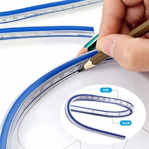 30cm Curved Ruler for Sewing Soft Flexible English and Metri