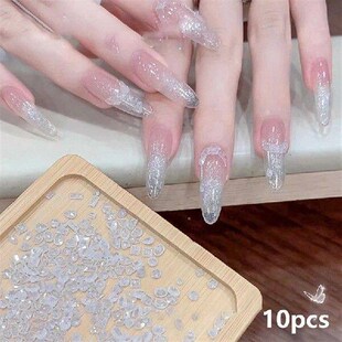 10/50pcs Crystals Nail Parts 3D Luxury Reflection Flat