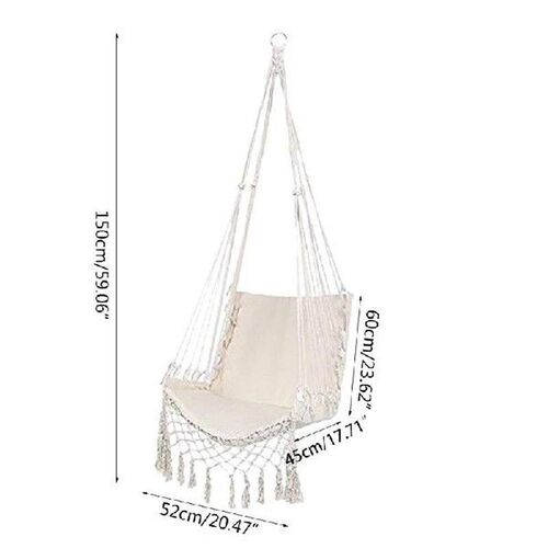 Hammock Chair Macrame Swing  Hanging Cotton Rope Hammock