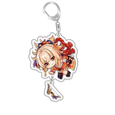 Game Genshin Impact Keychains Acrylic Figure School Bag Jewe
