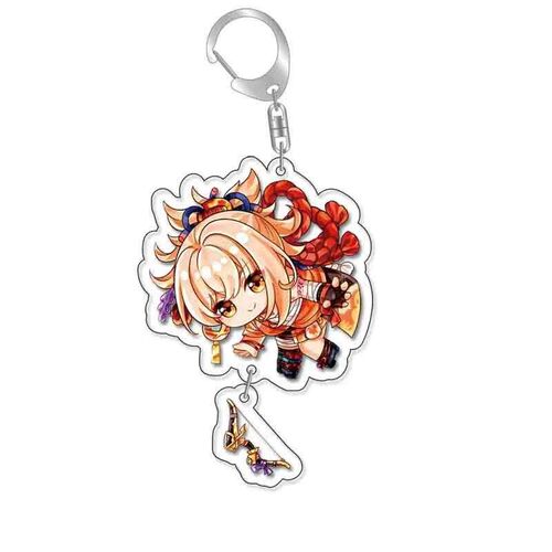 Game Genshin Impact Keychains Acrylic Figure School Bag Jewe