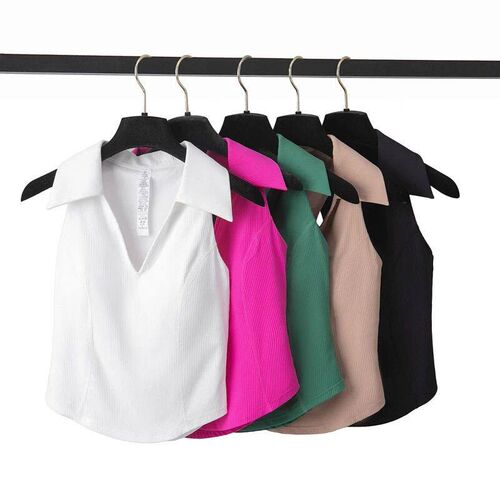 Women Two Pieces Yoga Set Solid Color Gym Top Tennis Skirt S