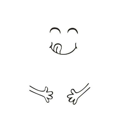 Cute Fridge Sticker Funny Happy Delicious Face Kitchen