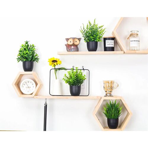 Fake Plants 4 Packs Artificial Plants Small Faux Plants Blac