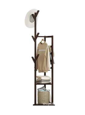 Coat rack floor bedroom simple solid wood modern hangers