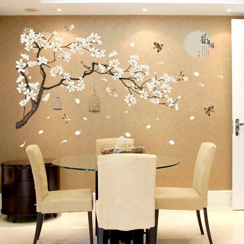 187*128cm Big Size ree Wall ers Birds Flower Home Decor Wall