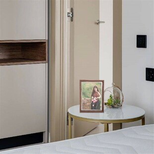 Acrylic Photo Frame 8 Inch Beech Wood Double Sided Picture