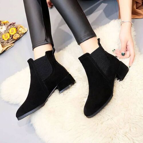 Footwear Elegant with Medium Heels Womens Ankle Boots Black