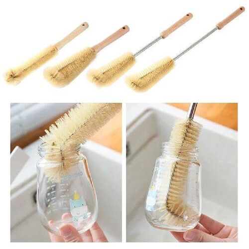 Baby Pacifiers Cleaning Brushes Long Wooden Handle Bottle