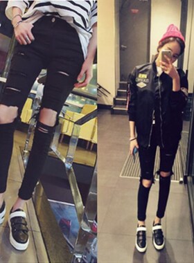 Women black Jeans Hih Waist Jeans Woman denim skinny pants
