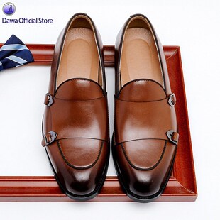 乐福鞋 Genuine Leather 男士 商务休闲一脚蹬皮 麂皮圆头休闲皮鞋