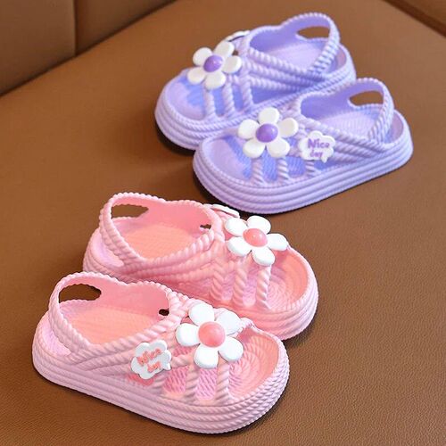 New Summer Aged 2-8 Children Slippers Flower Pattern Lithe C