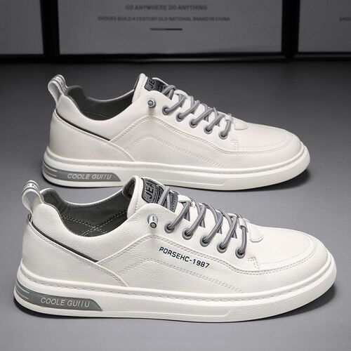 Mens Shoes 2025 Mens Casual Leather Shoes Korean Style Spo
