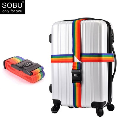 Luggage Strap Cross Belt Packing Travel Suitcase Password Lo