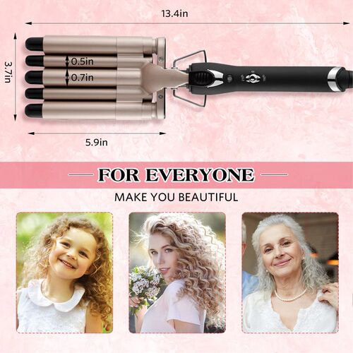 Hair Curling Iron 5 Barrel Wand electric hair curler 卷发器