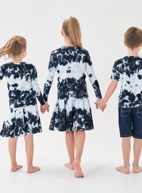 kids boys girls spring summer tie dye cotton casual clothing