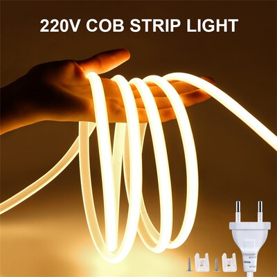 20M 40M High Bright COB LED Strip Light 288leds/M EU Plug 22