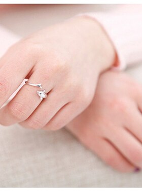 Romantic Dolphin Love Open Ring  Dolphin Ring
