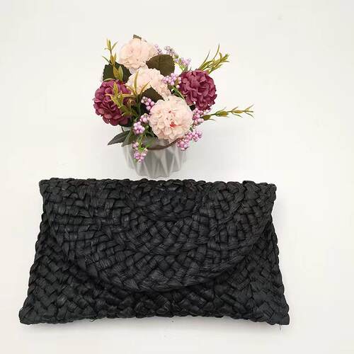 New corn fur woven bag clutch bag womens large-capacity cli