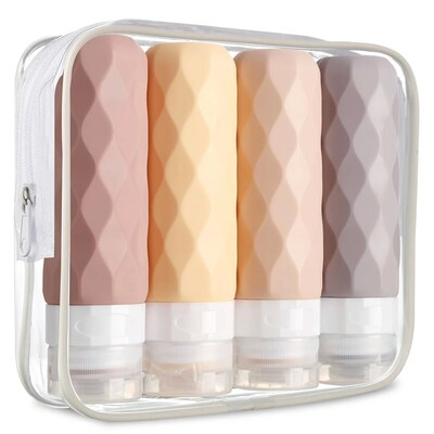 4 Pack Leak Proof Travel Bottle Set Made Of Silicone - TSA-A