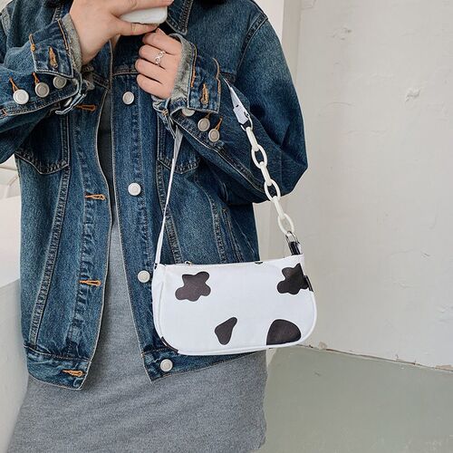 Cow bag womens fashion casual one shoulder armpit Bag Fashi
