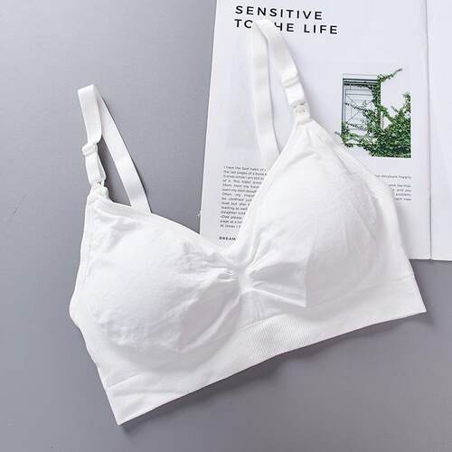 Maternity Bras White Wirefree Nursing Bra Pregnancy Clothes