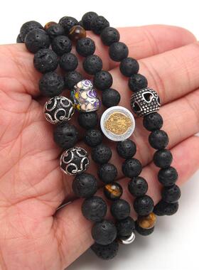 Natural stone hand ornaments obsidian volcanic stone ornamen