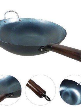 Round Bottom Non Stick Wok Griddle Chinese Stir-fry Pan