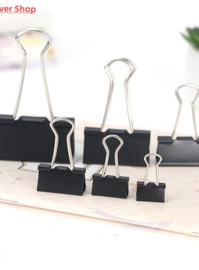 Printed Metal Binder Clips Paper Clip Clamp Office School Bi