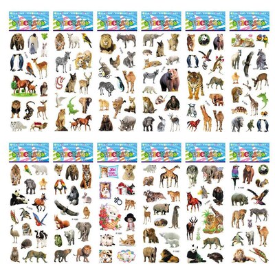 5 Sheets Kids ers Puffy ers for Children Birthday Christmas