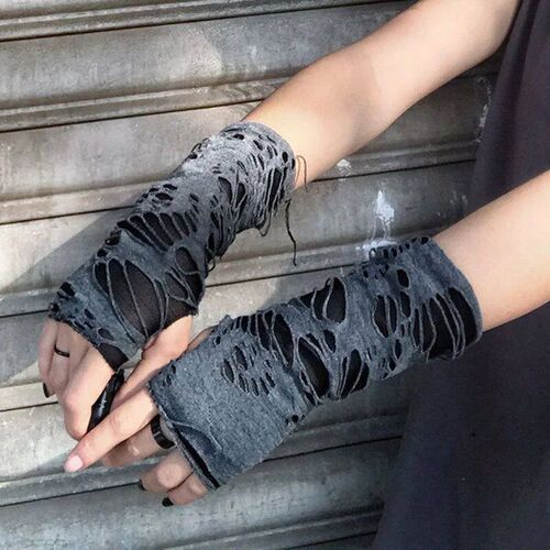 Gothic Fingerless Gloves Fairy Grunge Punk Rock Glove Warrio