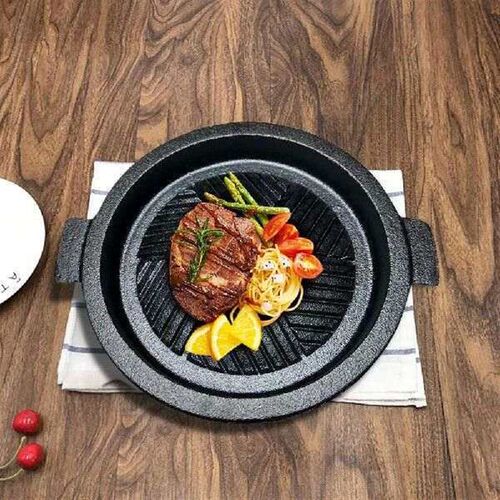 8 Inch Cast Iron Grill Pan with Dual Handles Frying Pan