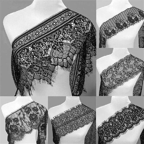 3 Yards Fashion Black&White Decoration Dress Making Floral