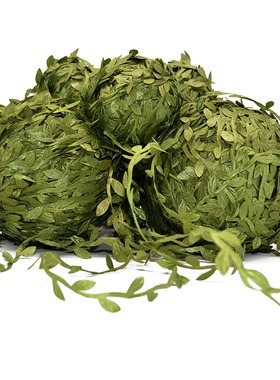 10 Meter Silk Leaf-Shaped Handmake Artificial green Leaves F