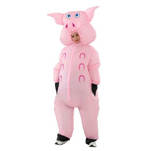 Adult Mascot Pink Pig Inflatable Costumes Halloween Cosplay