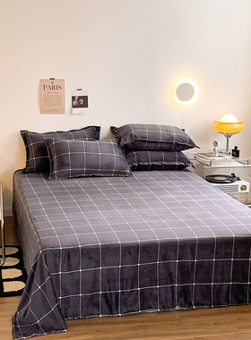 4pc fleece bedsheet set fitted bed sheet sets duvet cover